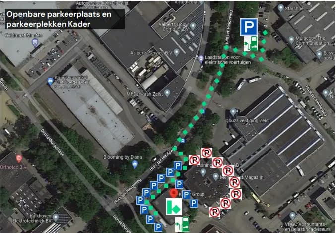 Parkeren bij SNEI examenlocatie Zeist